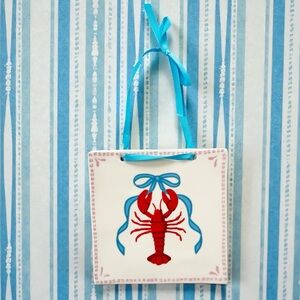 Urban Outfitters Home Amelie Tile Wall Hanging - Lobster | NWT